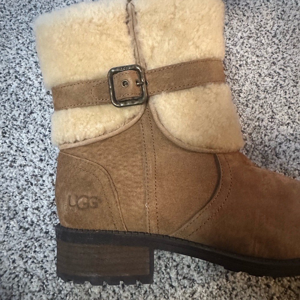 UGG Tan Shearling-Lined Boots - Picture 2 of 4
